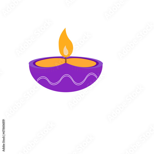 Diwali Diyas Illustration Icon