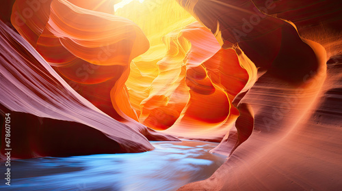 Beautiful views of Antelope Canyon landscape created with Generative AI Technology 