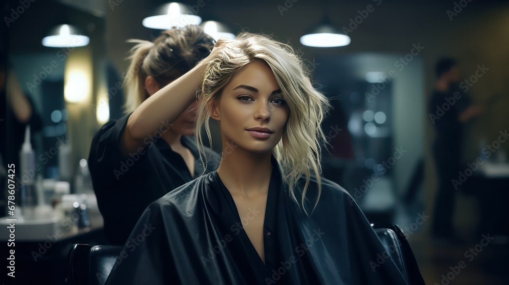 Fototapeta premium woman in a parlor