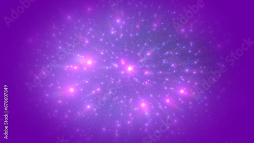 Wallpaper Mural Christmas New Year winter festive background 8K 16:9. Pink light blue purple glowing particles, rays. Shiny confetti. Purple backdrop. Fantasy galaxy. Abstract crystal shine, stars, beams, cosmic dust Torontodigital.ca