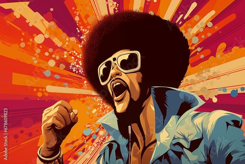 We want the funk 70 seventies retro poster style illustration, got to have the funk photo