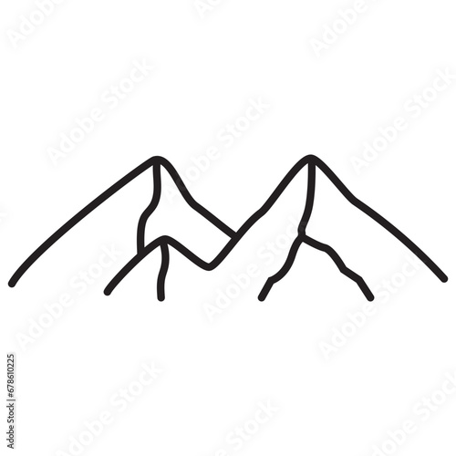 aesthetic abstract mountain lines