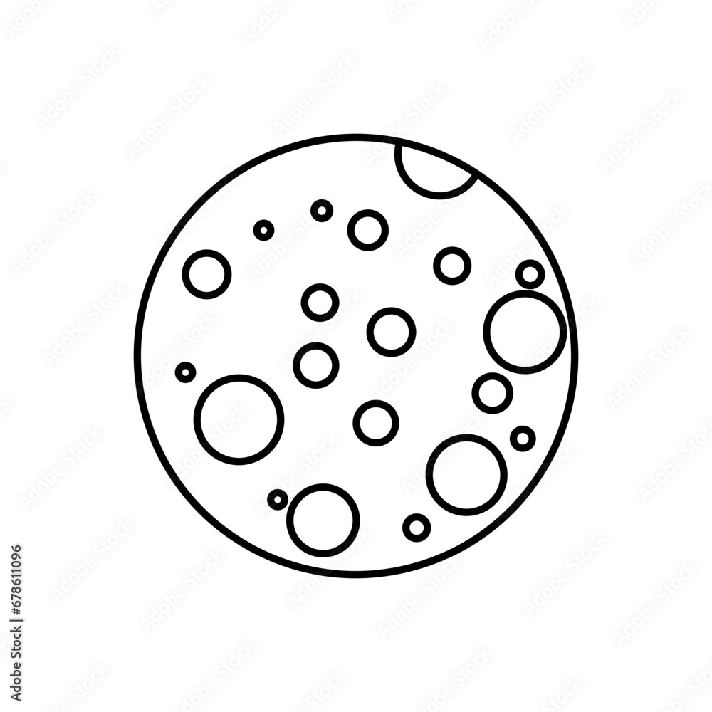 Moon icon vector. full moon illustration sign. planet symbol or logo. Moon icon vector. full moon illustration sign. planet symbol or logo.