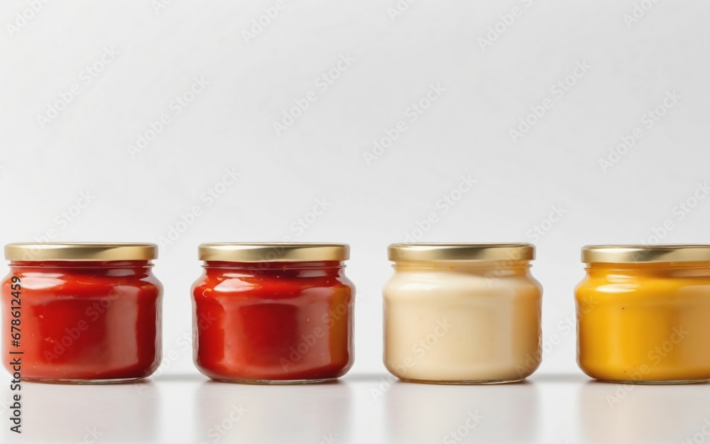 Mayonnaise, mustard, ketchup isolated. Mayo swirl, mustard condiment, tomato sauce on white background. Sauce set Mayonnaise, mustard, ketchup isolated. Mayo swirl, mustard condiment, tomato sauce on white background. Sauce set