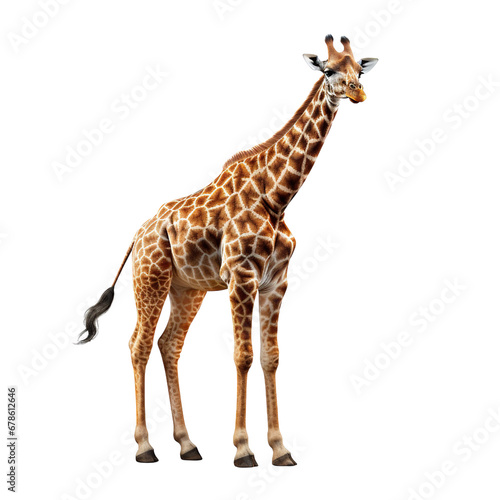Body giraffe isolated on a white background