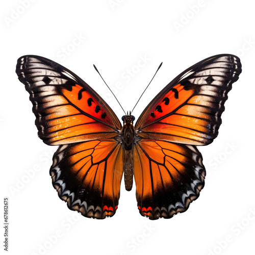 Beautiful butterfly flying isolated on white background © Luckyphotos