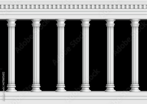 Classic marble pillars background illustration (repeatable)