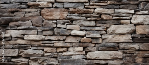 Processed stone wall texture with selective lighting in the picture