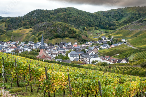 Mayschoss on the Rotweinwanderweg in the Ahr Valley, western Germany photo