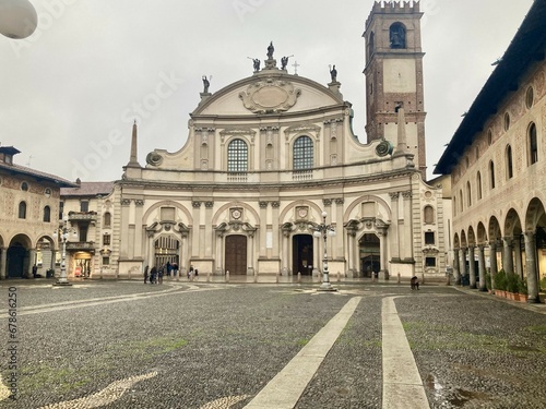 Piazza Ducale in Vigevano  Italy 
