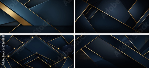 triangle low gradient layout presentation metallic futuristic 3d premium cover facet luxury 