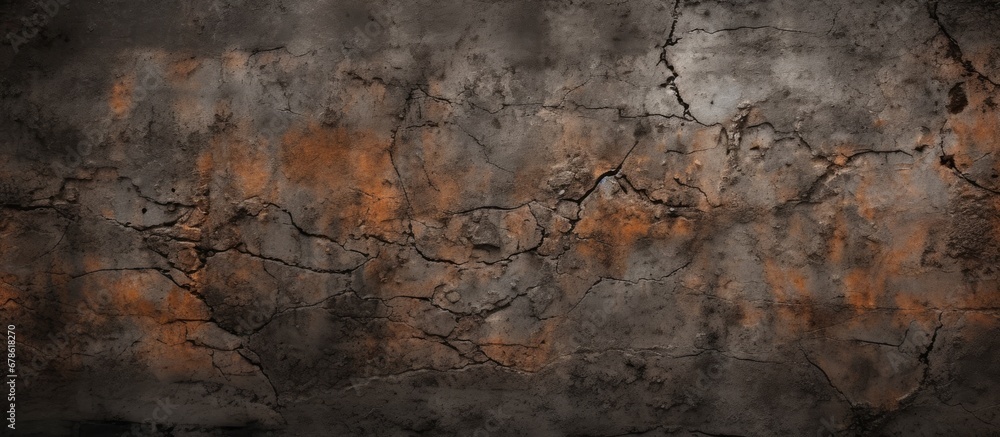 Close up of a textured wall with a dark grunge appearance Close up of a textured wall with a dark grunge appearance