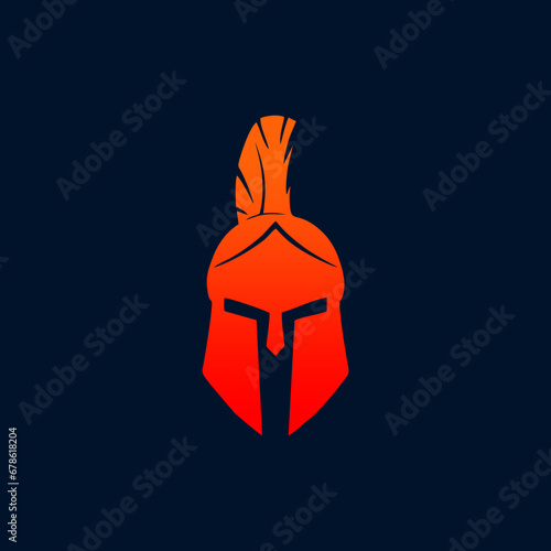Spartan helmet, warrior gladiator or Roman and Greek soldier shield, vector icon. Trojan centurion armour or Sparta knight and Athena armor mask, Medieval fighter face and head helmet