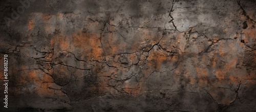 Close up of a textured wall with a dark grunge appearance