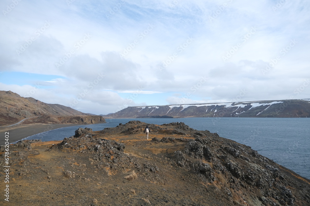 Landscape Iceland Mountains River Glacier Ocean