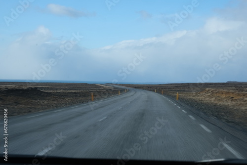 Landscape Iceland Mountains River Glacier Ocean