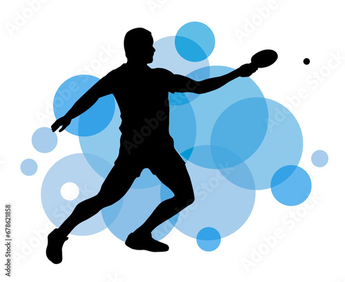 Table tennis sport graphic for use as a template for flyer or for use in web design.