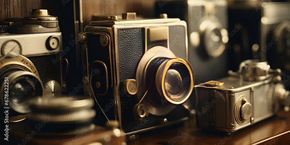 Retro cameras. Nostalgic Shutter: Classic Camera Designs