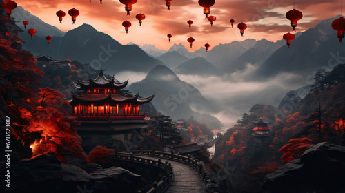 A Chinese temple
