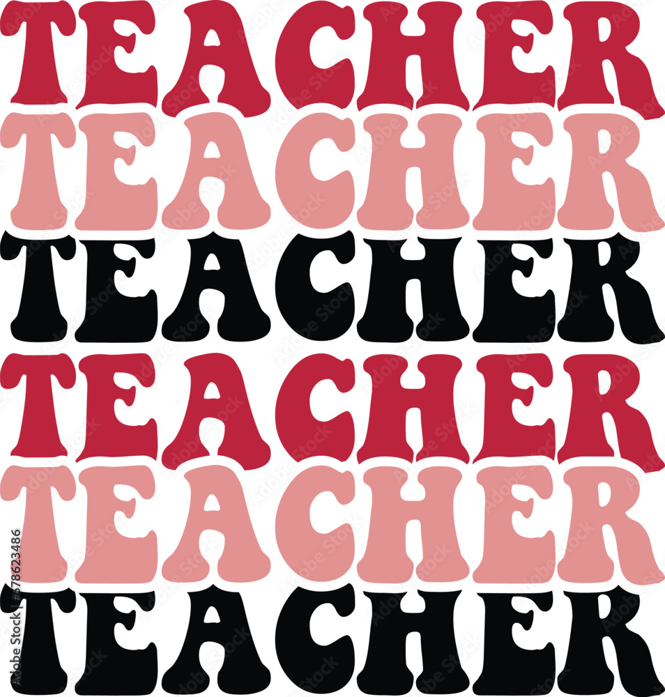 teacher retro svg design and digital download teacher retro svg design and digital download