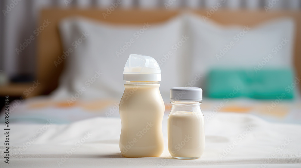 baby bottle, pacifier, milk, baby formula, food, children's room on the background, childhood, newborn, feeding, kid, child, home, comfort, health, birth baby bottle, pacifier, milk, baby formula, food, children's room on the background, childhood, newborn, feeding, kid, child, home, comfort, health, birth