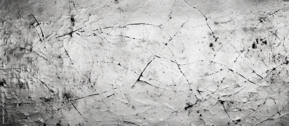 The black and white image showcases a weathered metal texture The black and white image showcases a weathered metal texture