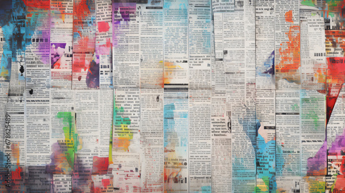 Abstract newspaper