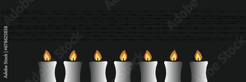 International Holocaust Remembrance Day vector. Star of David . January 27. Important day