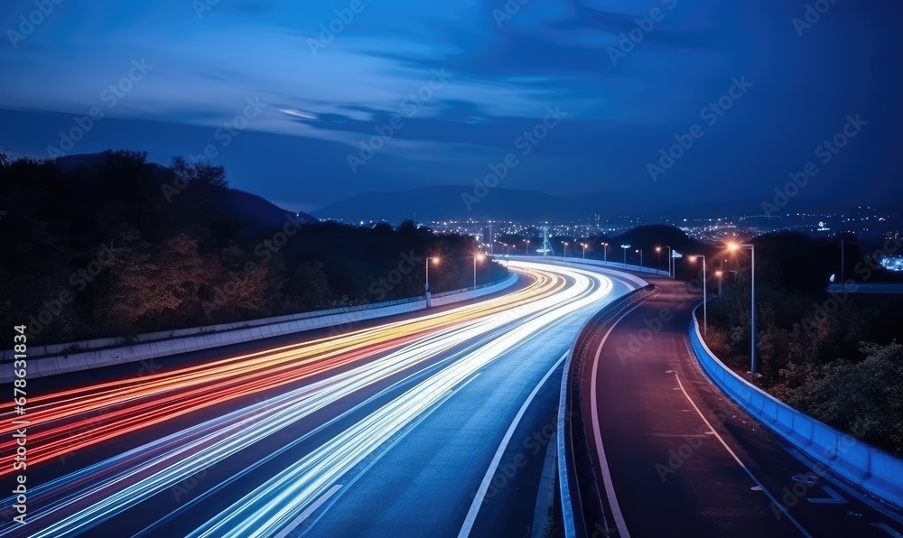 Highway Lights: Capturing the Motion and Beauty of Nighttime Traffic