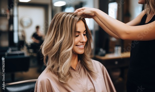 A Stylish Transformation: Captivating Moments of a Woman's Haircut