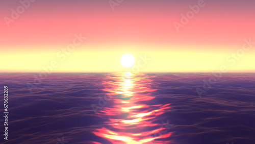 Fototapeta Naklejka Na Ścianę i Meble -  panorama of the ocean sunset, sea sunset