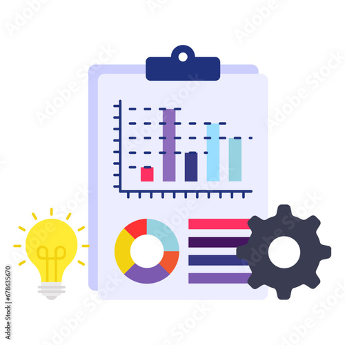 Strategic Reporting Supervision Concept, Decision Transformations Stemming Vector Icon Design Business Strategy Symbol, Marketing plan Sign administration operational management Stock illustration