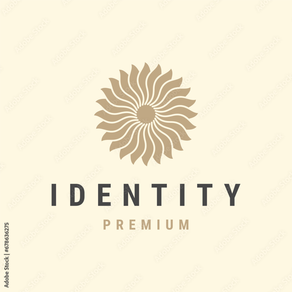 Fototapeta premium Flowers abstract logo template vector illustration design