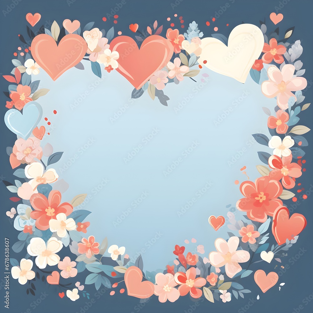 Cute postcard for lover, cute heart wallpaper for love letter.