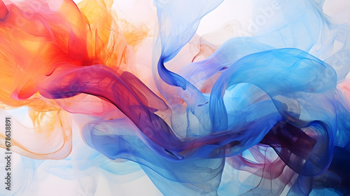 Transparent creativity, Ink colors are amazingly bright, luminous, translucent, free-flowing, and dry quickly. Abstract artwork Trendy wallpaper. Natural pattern, luxury art background. Generative Ai.