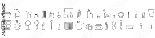 Cosmetics icon vector. Makeup illustration sign. Beauty saloon symbol or logo.