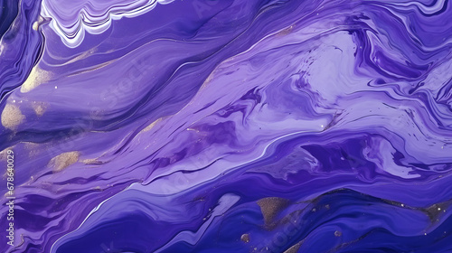 Trendy color- Ultra Violet. Traditional Ottoman Turkish marbling art. EBRU- Ancient oriental drawing technique. Natural Luxury marble Texture. Generative Ai.