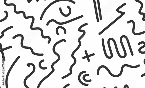 hand drawn scribble seamless pattern background