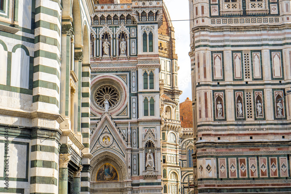 Florence Tuscany Italy, October 29 2023 Piazza del Duomo Santa Maria del Fiore