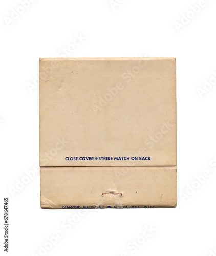 Obraz na płótnie vintage old matchbook pack of matches on transparent png background