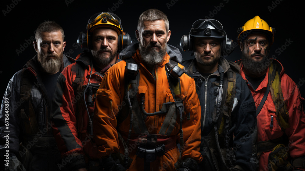 Fototapeta premium Portrait of construction workers.