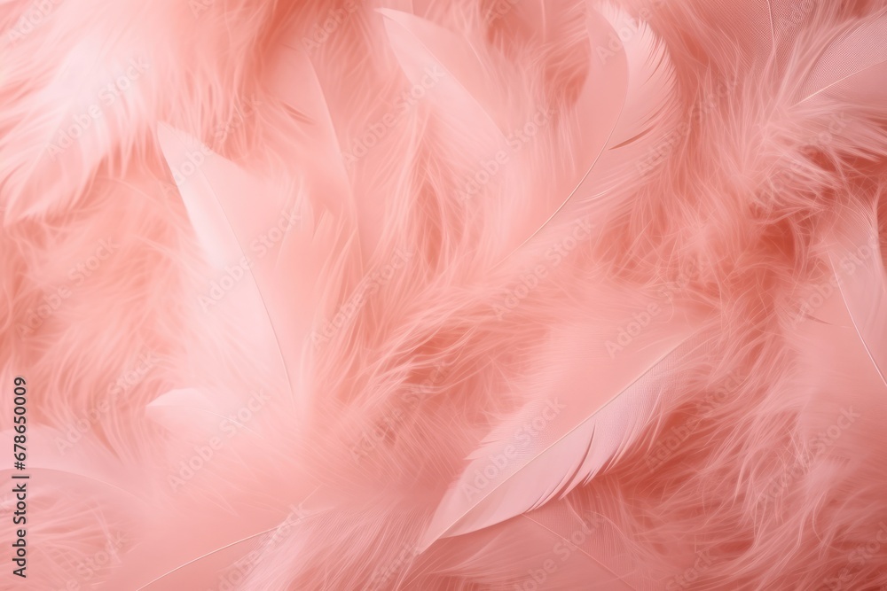 Beautiful Fluffy Blush Color Feather Abstract Feather Background