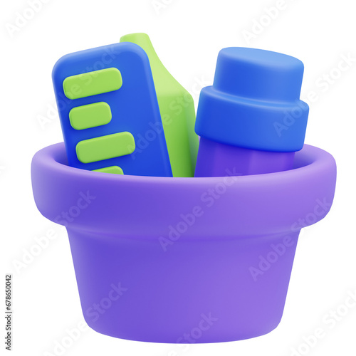 Wallpaper Mural 3D Stationery Illustration Torontodigital.ca