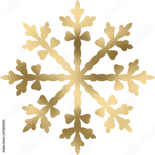  Schneeflocke Gold mit transparentem Hintergrund 