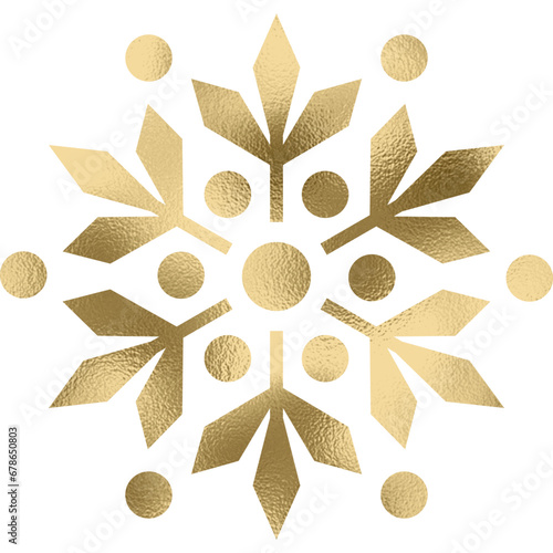  Schneeflocke gold mit transparentem Hintergrund 