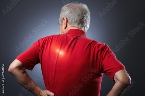 Man With Low Back Pain From Osteoporosis And Osteoarthritis