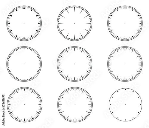 Clock dial vector