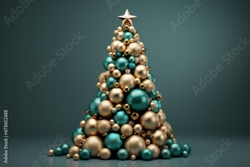 A Shimmering Christmas Tree Adorned With Colorful Ornaments and Sparkling Balls