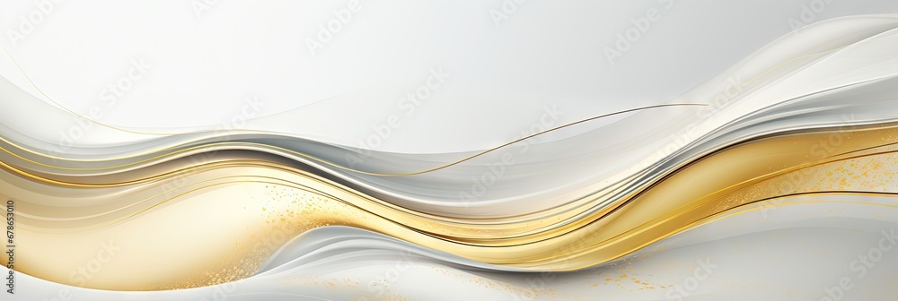 Obraz premium Luxury abstract seamless wallpaper pattern background with gold foil, lines, geometric shapes. Generative AI, AI