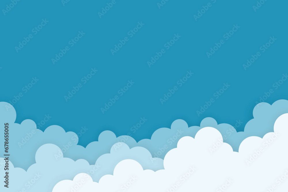 Cloud background in paper cut style Cloud background in paper cut style